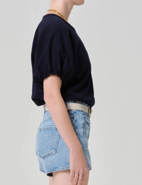 Gia Bubble Tee, Navy