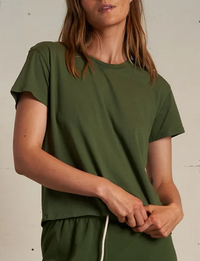 Harley Boxy Crew Tee, Fern Green