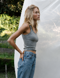 Blondie Tank, Dark Heather Grey