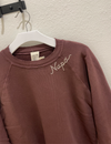 Napa Embroidered Sweatshirt, Mocha