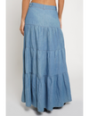 Cindy Button Down Maxi Skirt, Denim