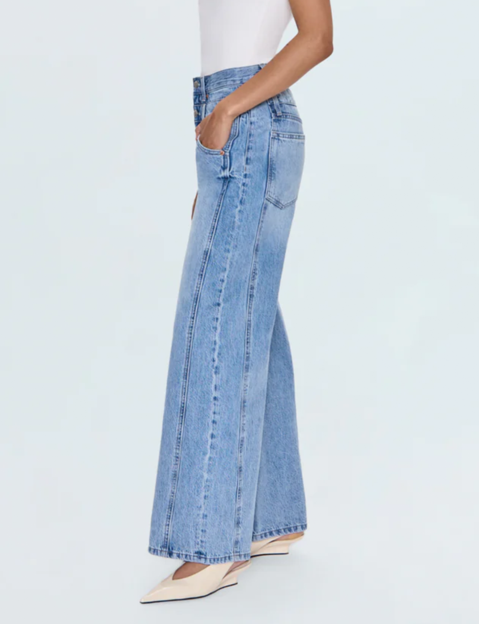 Caleb High Rise Relaxed Stacked Waist, Era