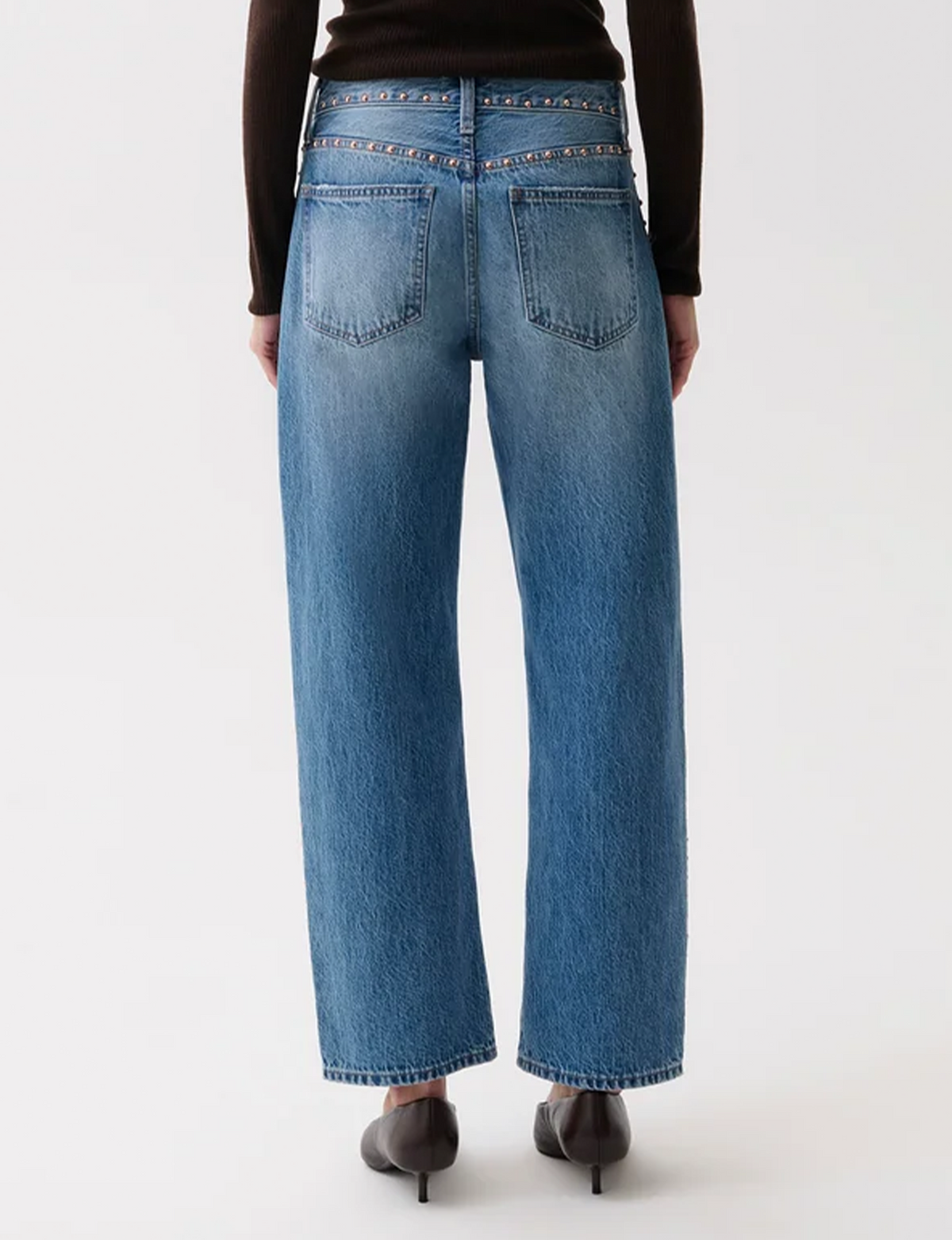 Lexi Mid Rise Bowed Jeans, Star Studded