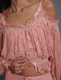 Marlow Smocked Blouse, Pink/Combo