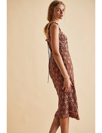 Lucinda Midi Dress, Ginger Combo