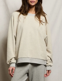 Oversized Ziggy Inside Out Sweatshirt, Heather Grey