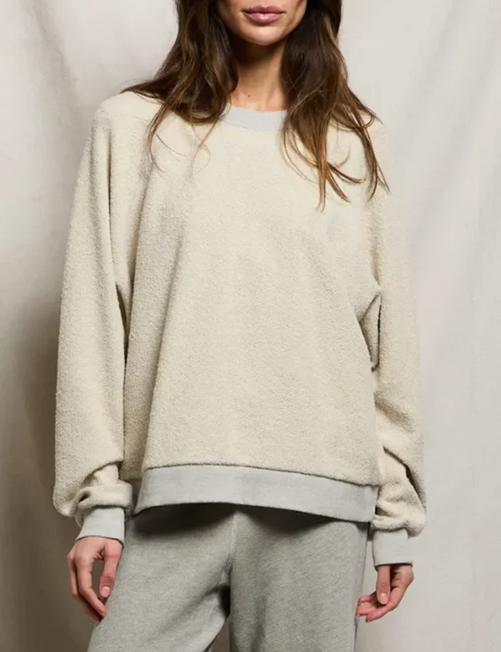 Oversized Ziggy Inside Out Sweatshirt, Heather Grey