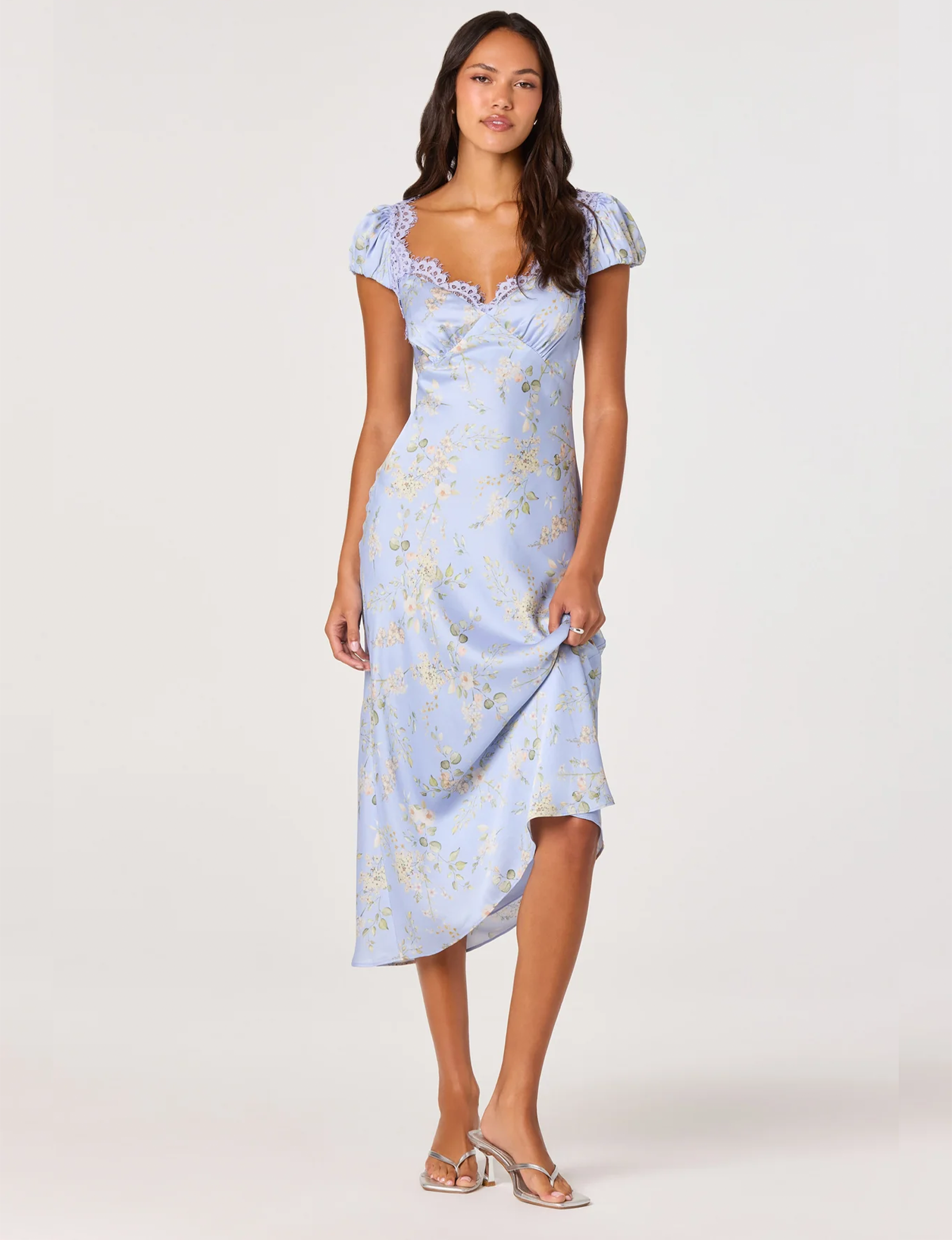 Makaela Dress, Blue Floral