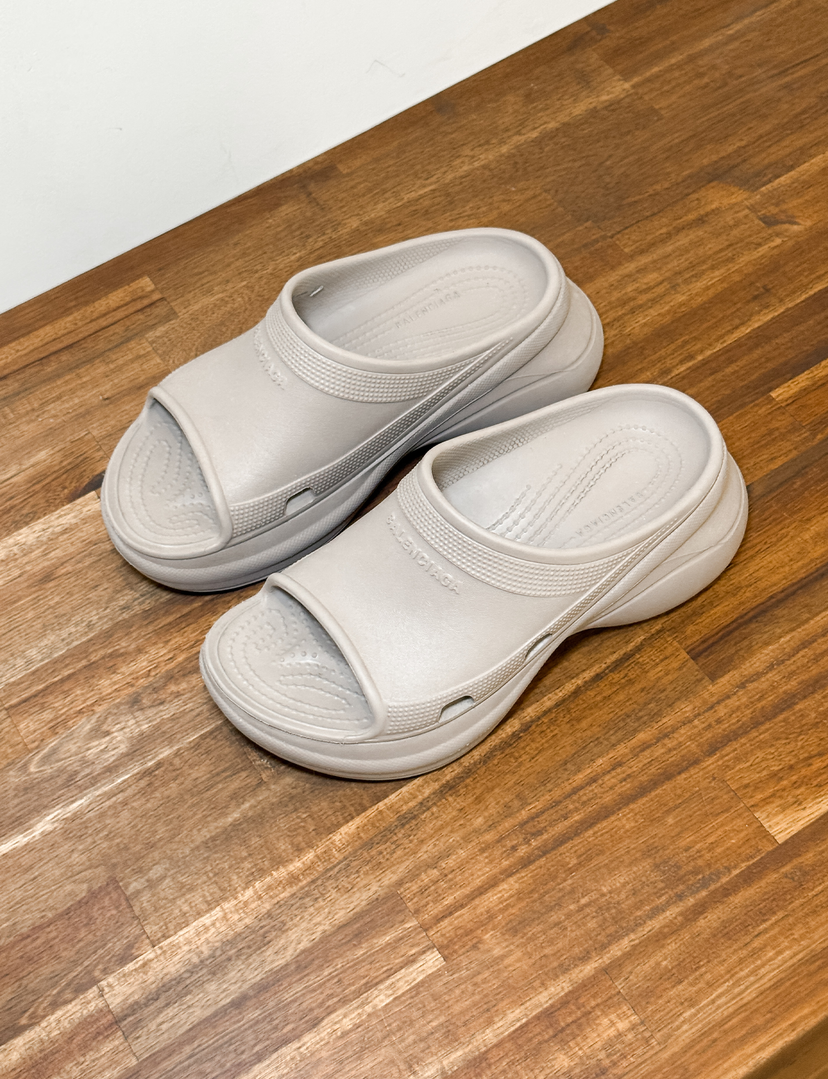 Balenciaga X Crocs Slides, Taupe