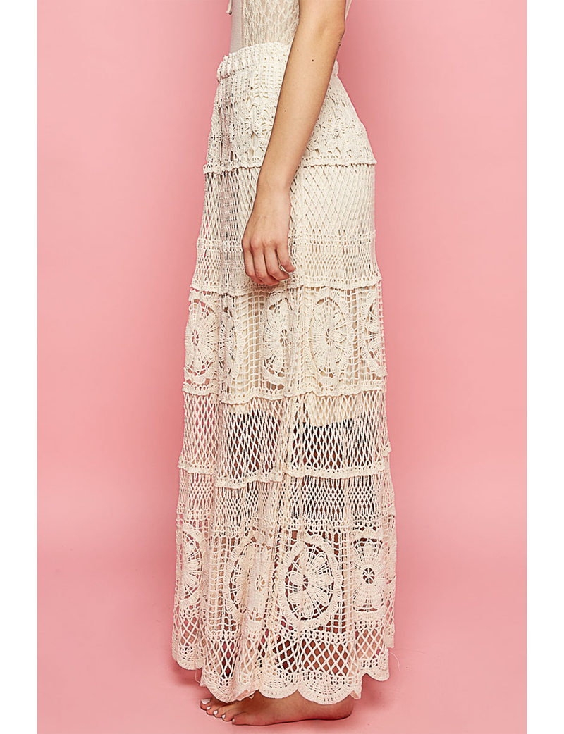 Boho Flare Skirt, Natural