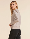 Bella V-Neck Sweatshirt, Tan