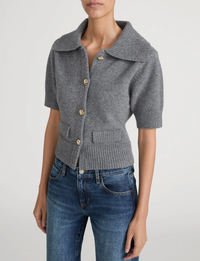 The Doll Cardi, Charcoal Heather