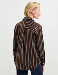 Spencer Blouse, Baltic White Stripe