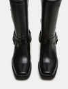 Ruskin Square Boot, Black Leather