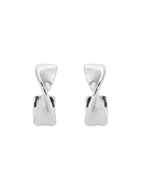 Heirloom Twist Small Hoops, Silver