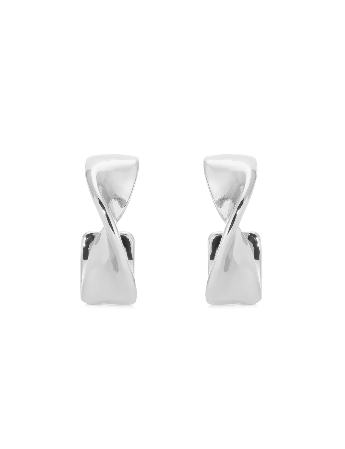 Heirloom Twist Small Hoops, Silver