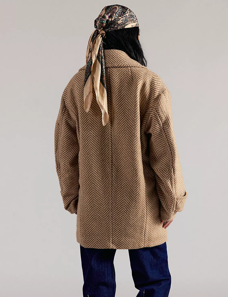 Ari Wool Peacoat, Tan