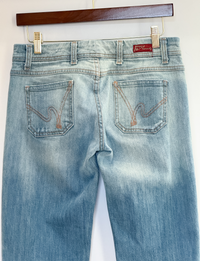 Citizens Of Humanity Low Rise Bell Bottom Jeans, Light Wash