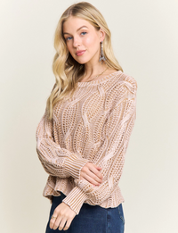 Juliet Knit Sweater, Khaki