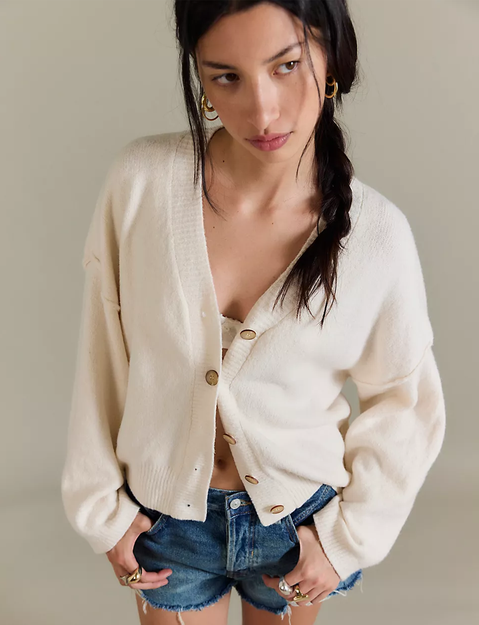 Cool of The Night Cardi, Ivory