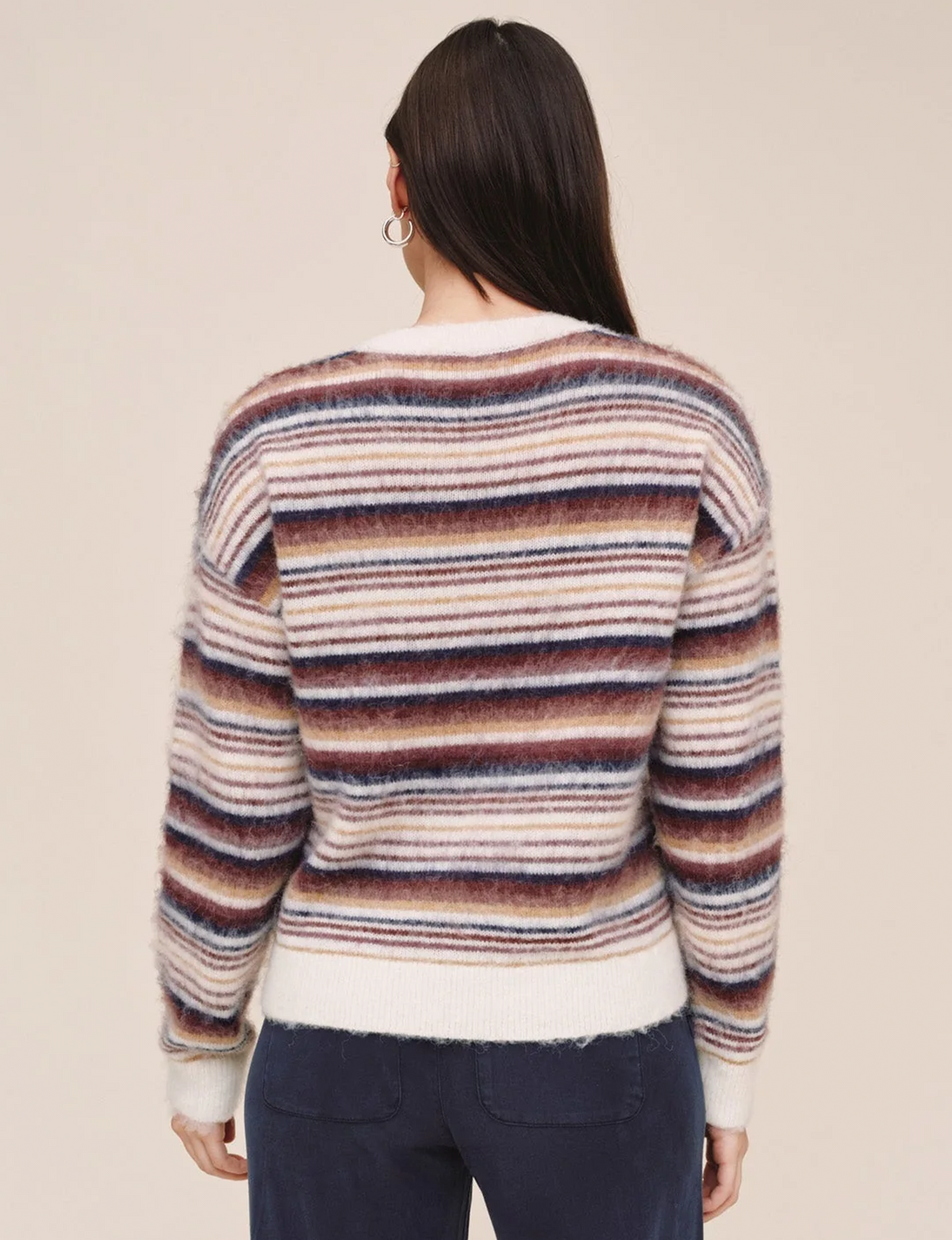 Fall Sweater, Umber Stripe