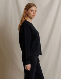 Oversized Ziggy Inside Out Sweatshirt, True Black