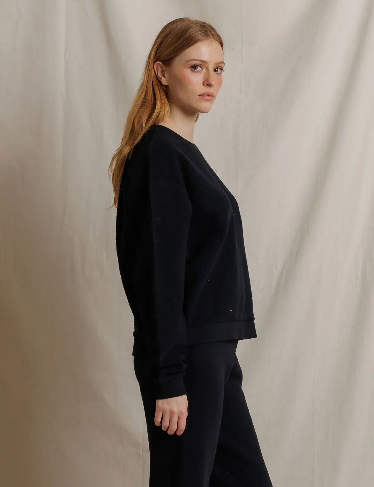 Oversized Ziggy Inside Out Sweatshirt, True Black