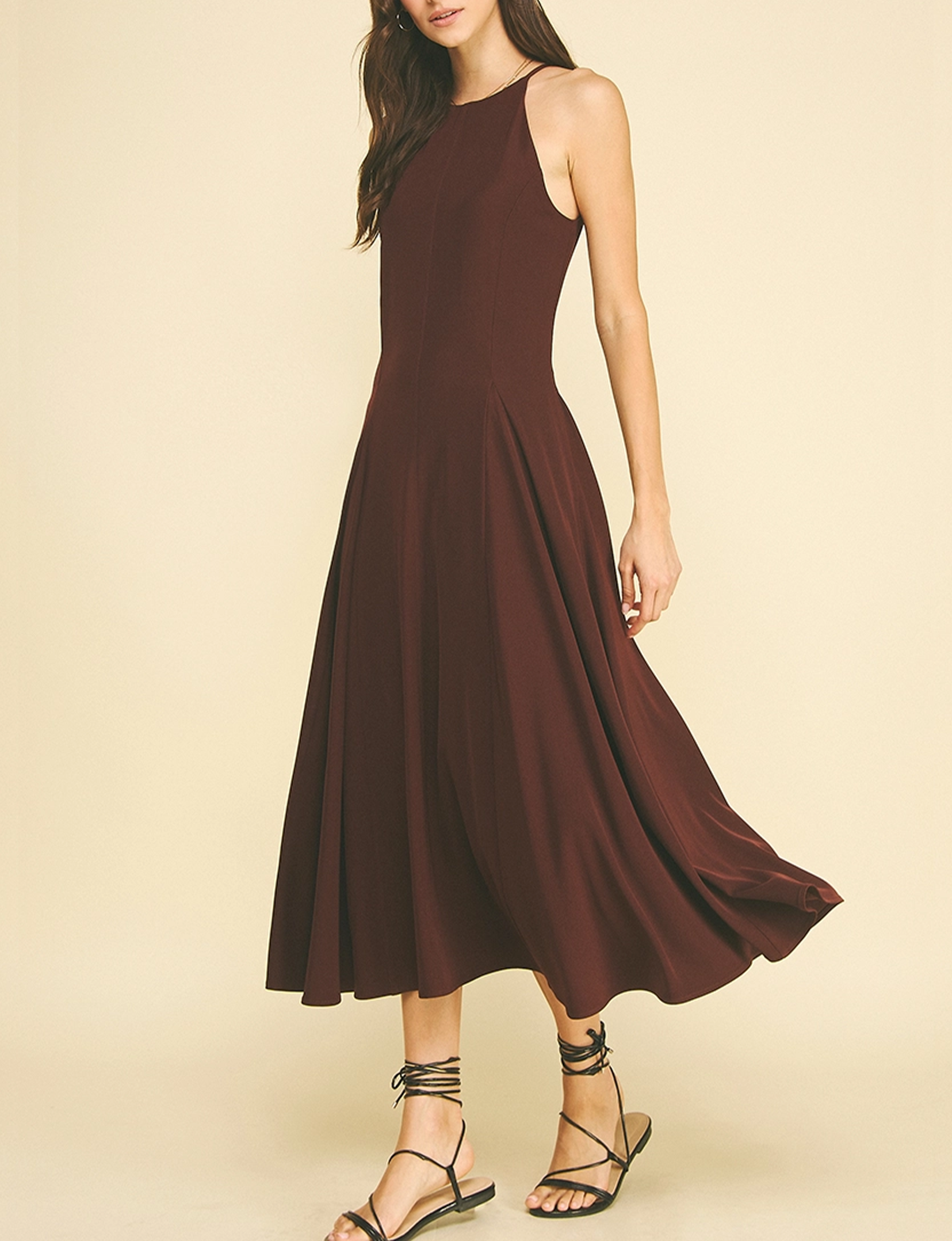 Anatasia Dress, Red/Brown