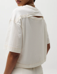 Mae Cropped Tee, Soft White