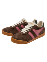 Elan Sneaker, Dark Brown/Fluro Pink/Dark Khaki