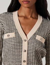 Ellory Cardigan, Black/Cream