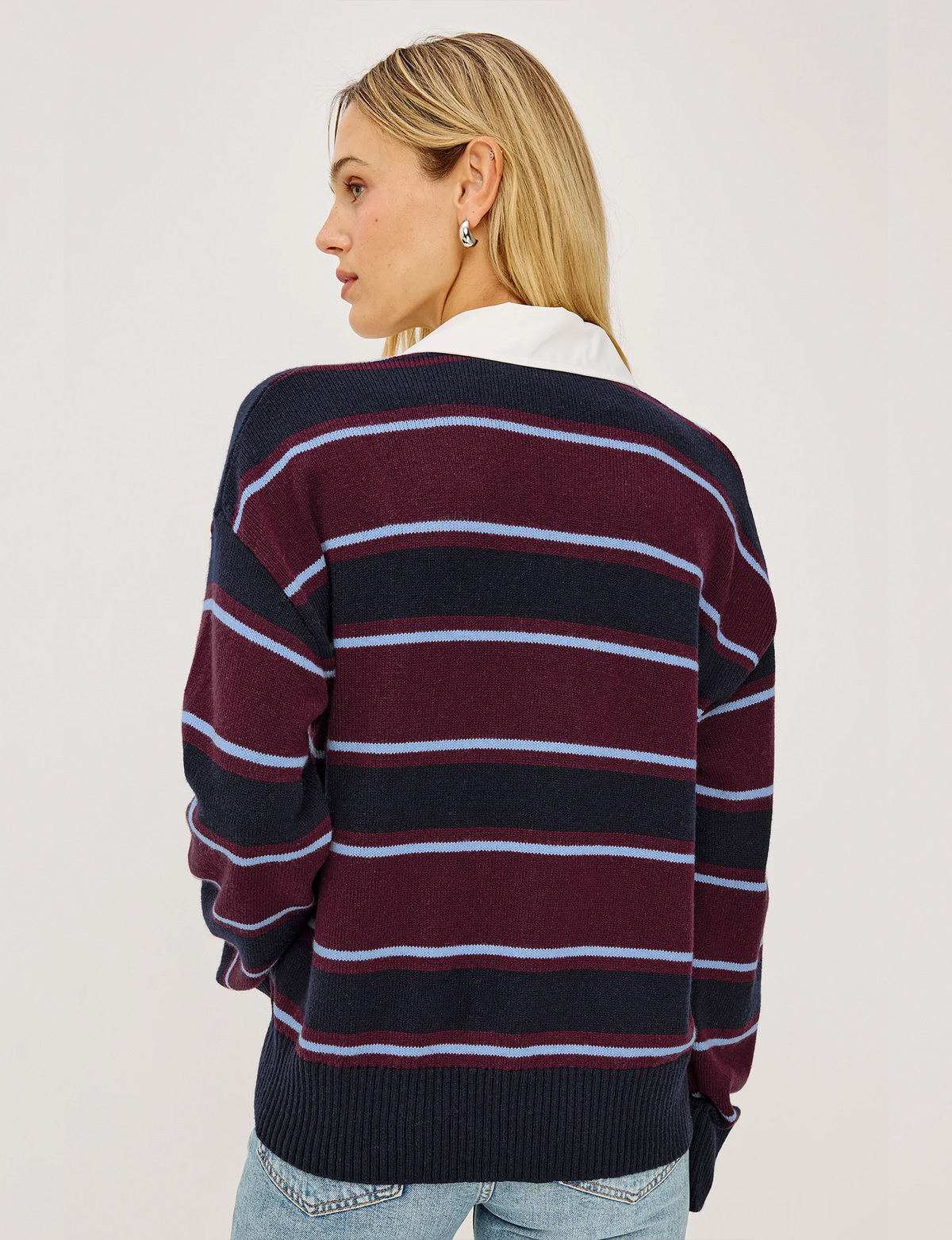 Paxton Sweater, Boysenberry Stripe