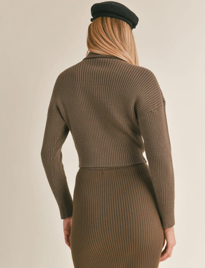 Kalli Turtleneck Sweater, Dark Olive