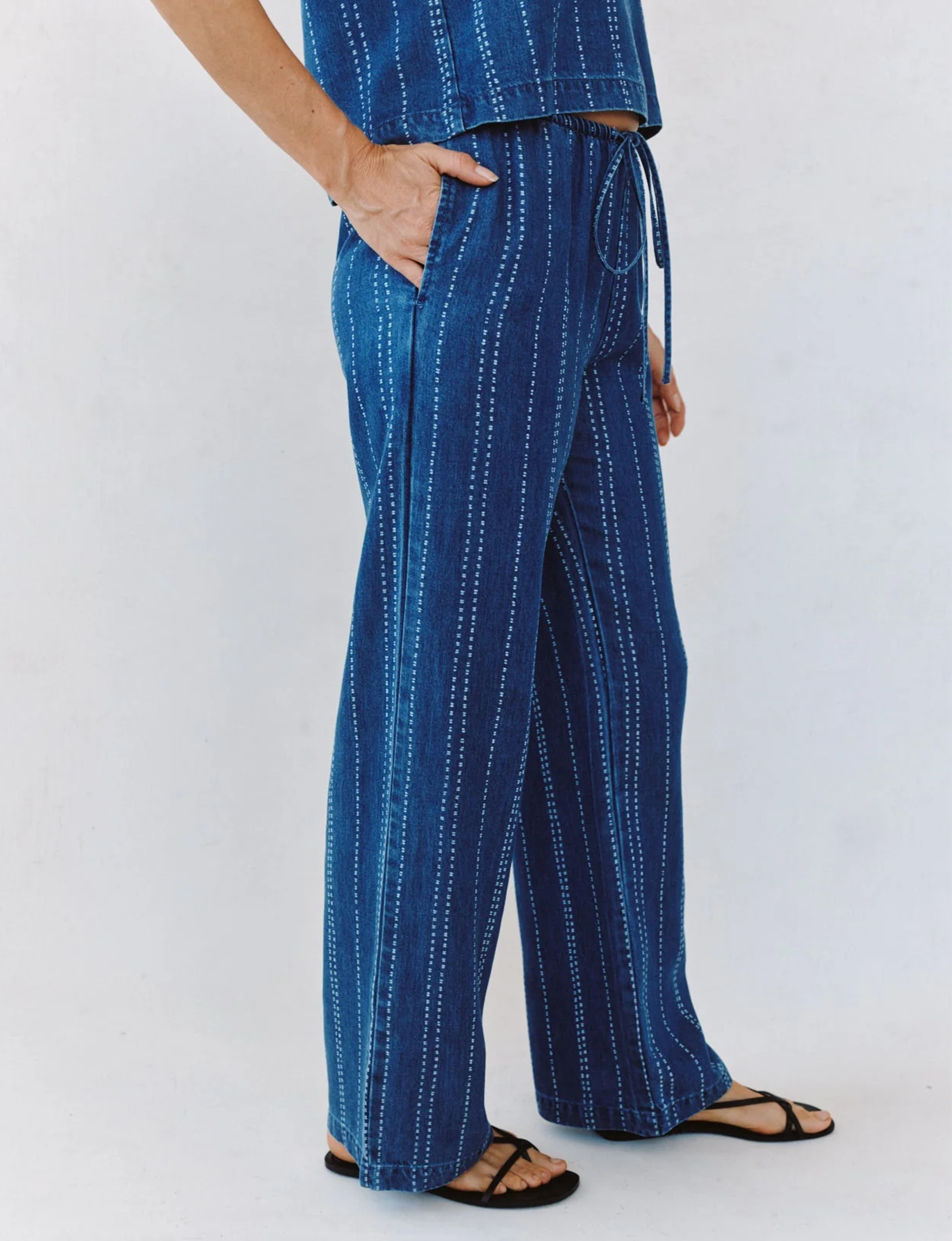 Angelica Pant, Indigo Stripe