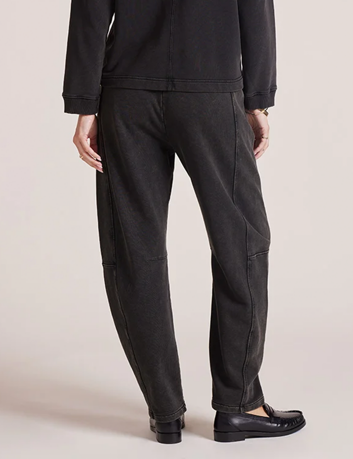 Barrel Leg Sweatpant, Faded Black