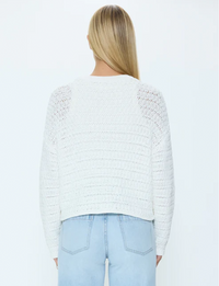 Katya Relaxed Crew Sweater, Le Blanc