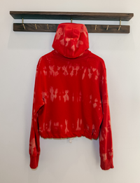 Nike Cinched Waist Hoodie, Red Tie Dye