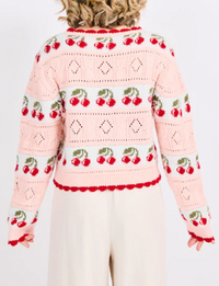 Cherry On Top Sweater, Pink/Multi