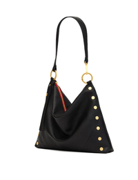 Kyle Large Handbag, Black/Brushed Gold