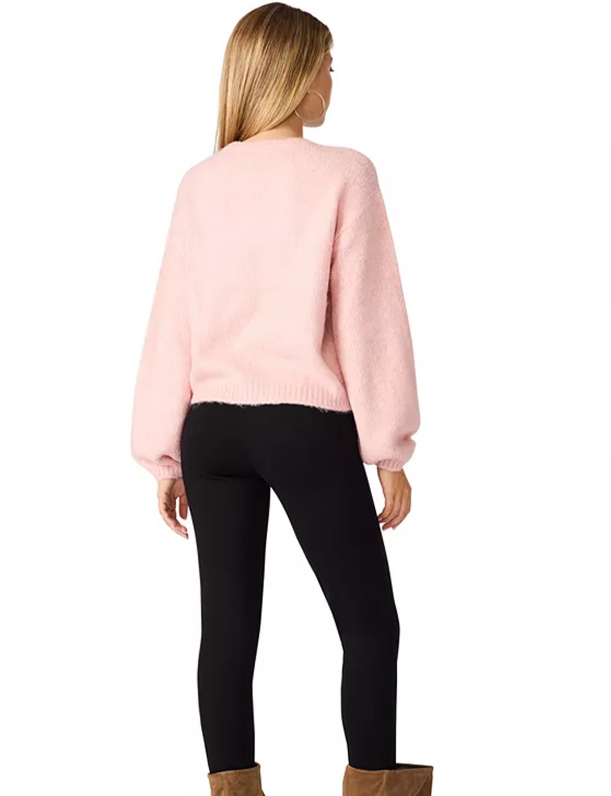 Carmen Sweater, Silver/Pink