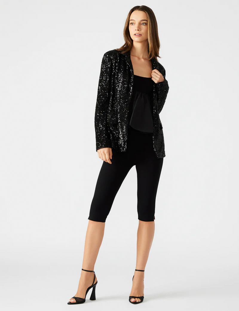 Payton Sequin Blazer, Black