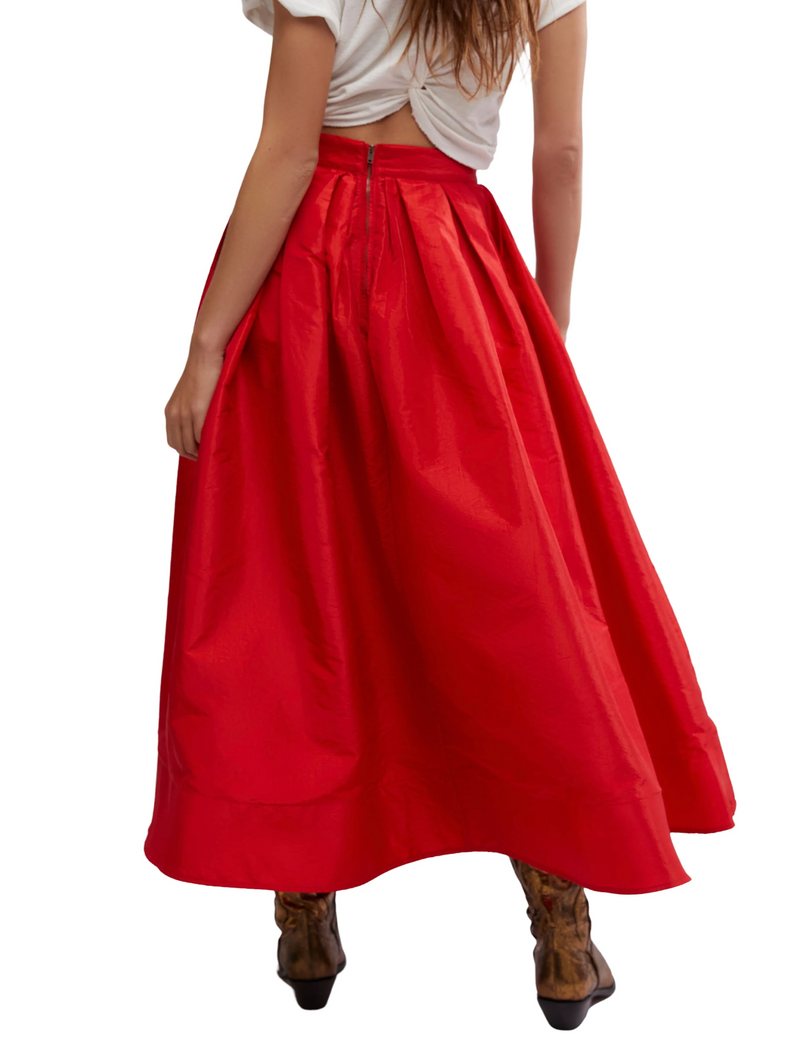 Emilia Full Skirt, High Risk Red