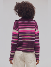 Trading Up Striped Polo, Berry Combo