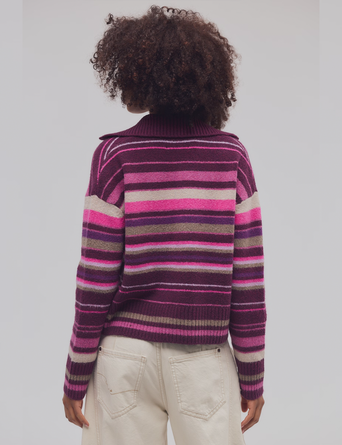 Trading Up Striped Polo, Berry Combo