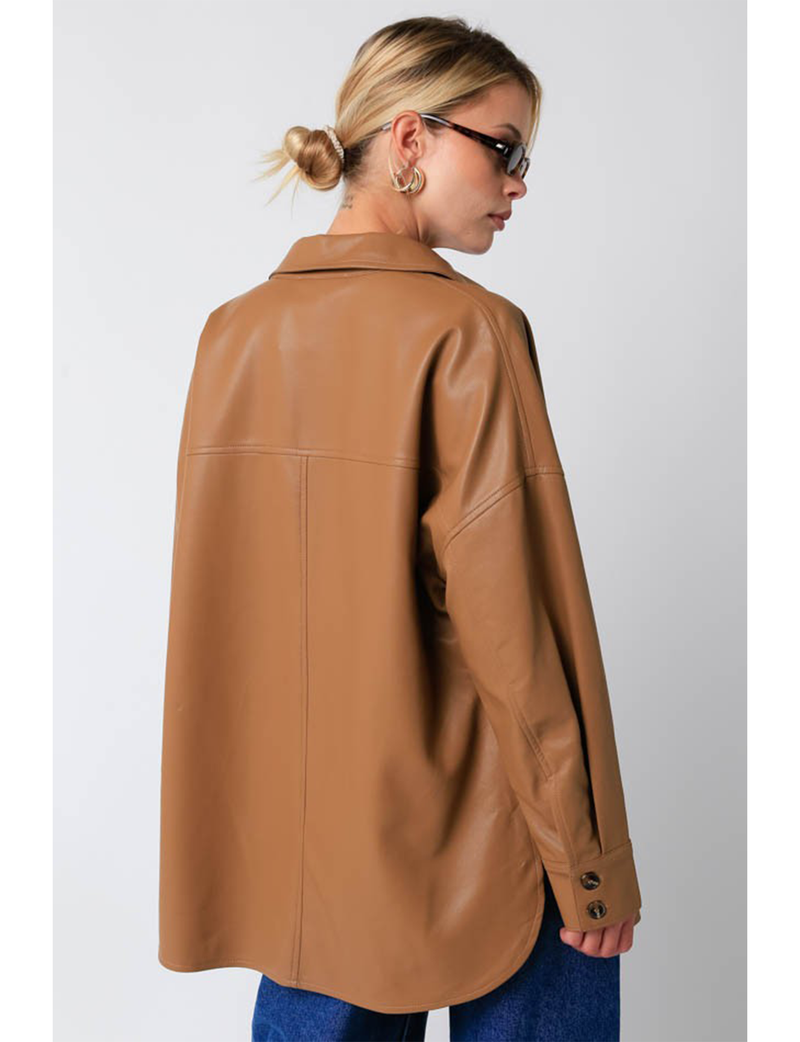 Cora Pu Jacket, Taupe