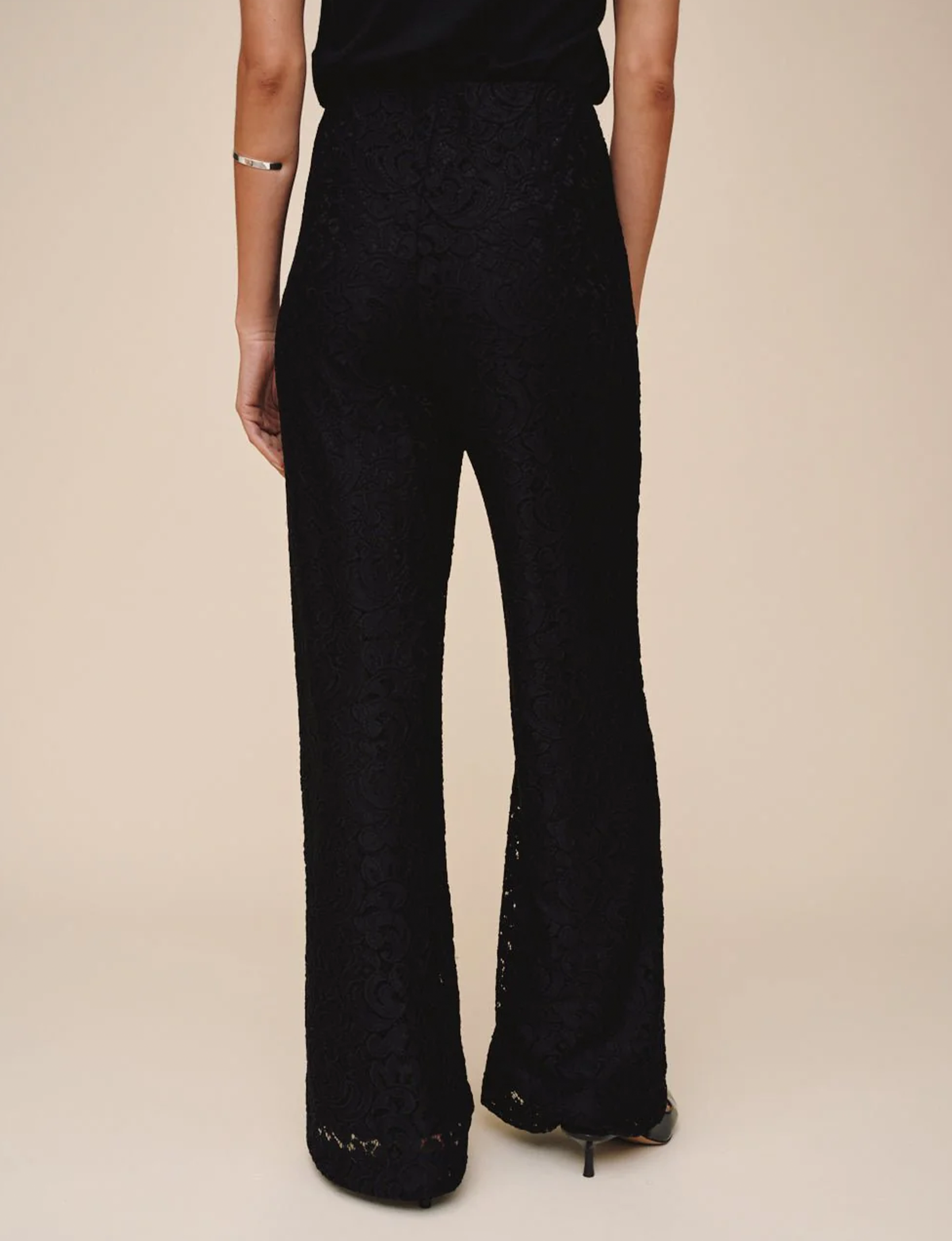 Pull On Lace Pant, Black