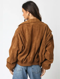 Linda Suede Jacket, Camel