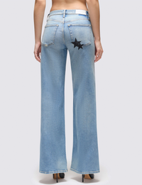 Mid Rise Wide Leg, Opal Indigo Star