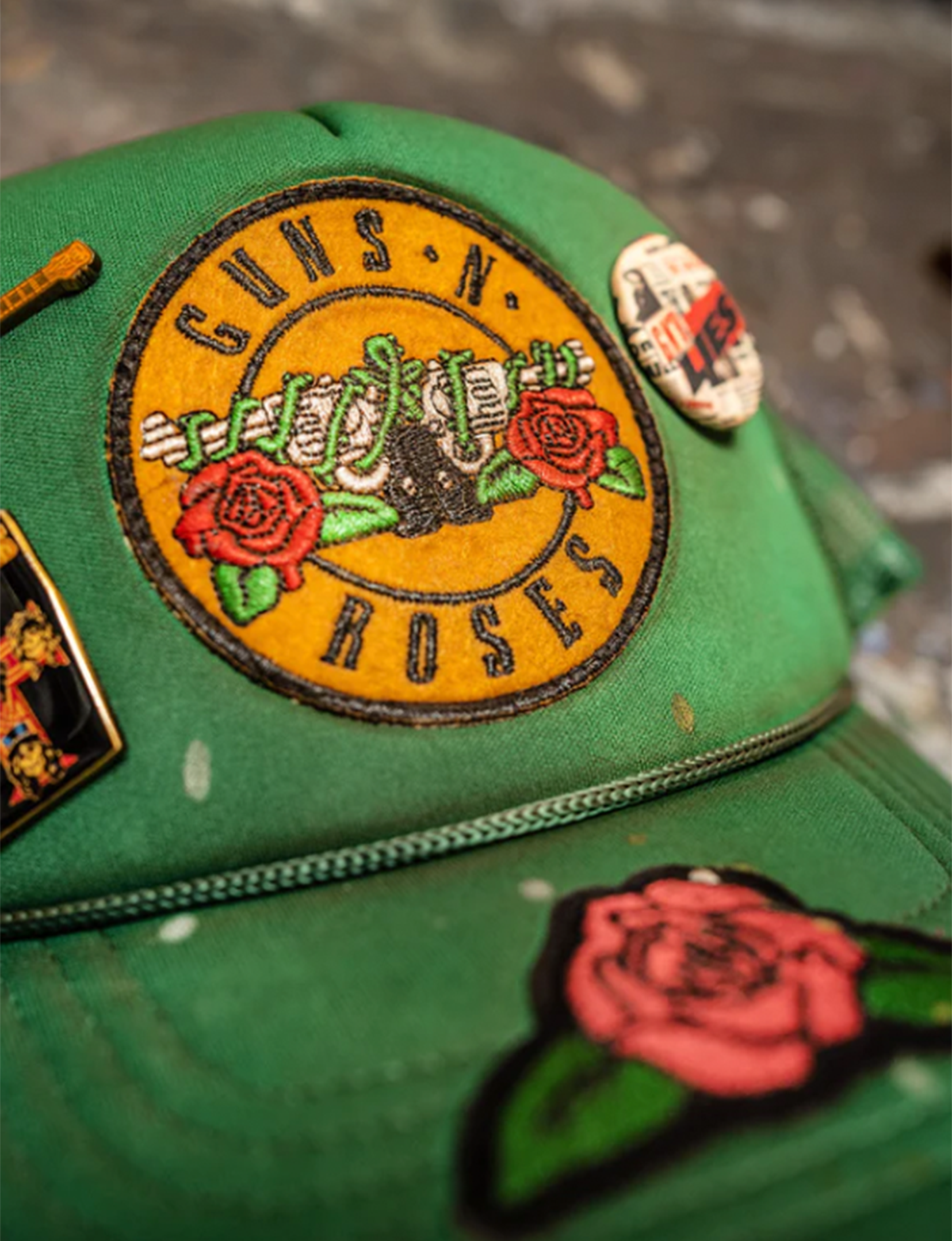 Guns N Roses Trucker Hat, Green