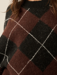 Argyle Sweater, Brown/Black
